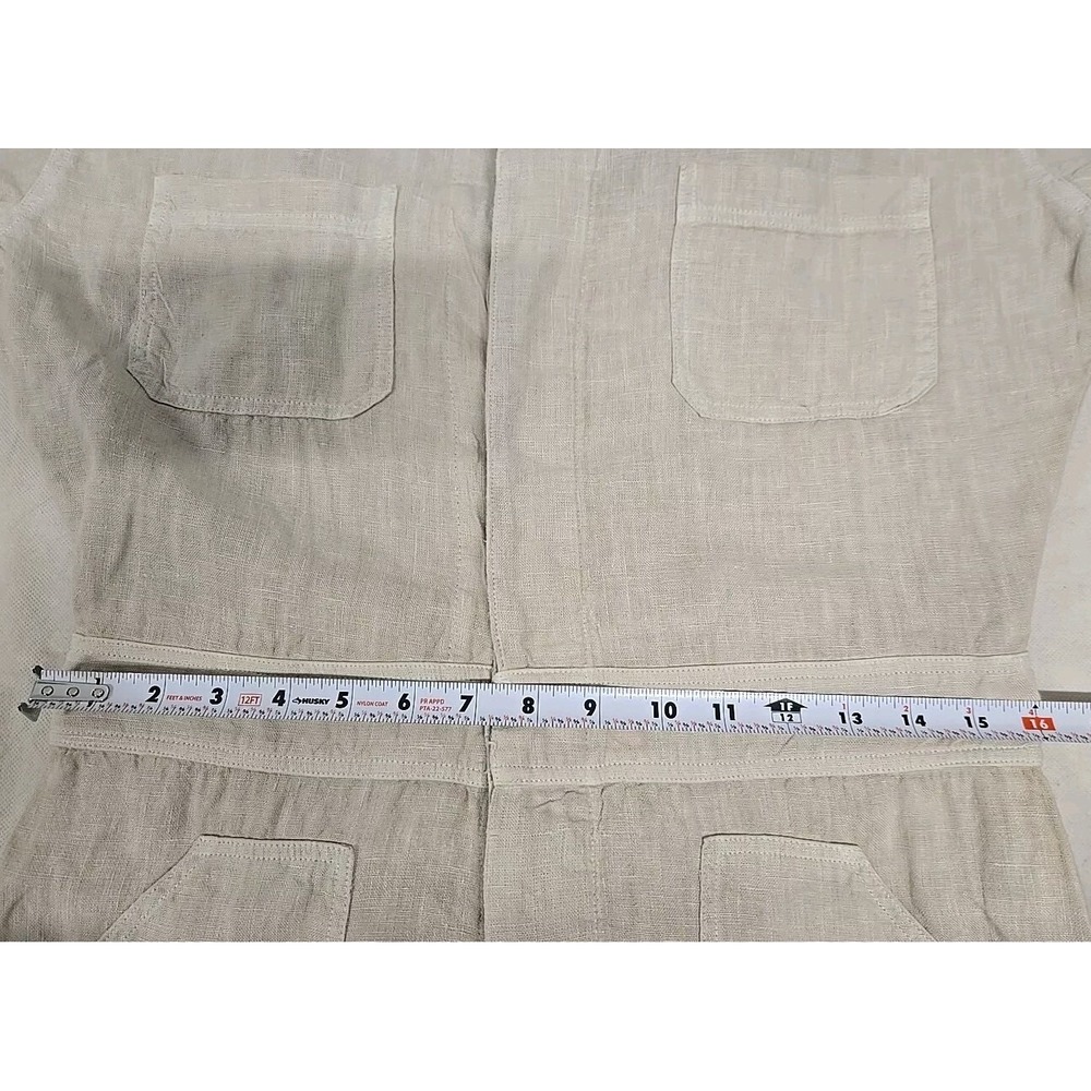 MATE the Label Cream Short-Sleeve Linen Jumpsuit - Picture 8 of 10
